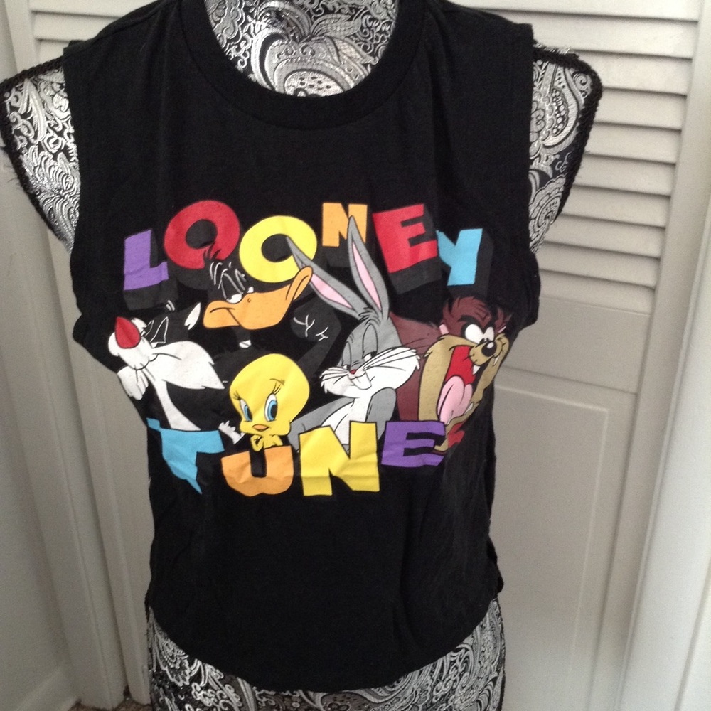 Y2K WARNER BROTHERS LOONEY TUNES T SHIRT 7/9 JRS NWOT